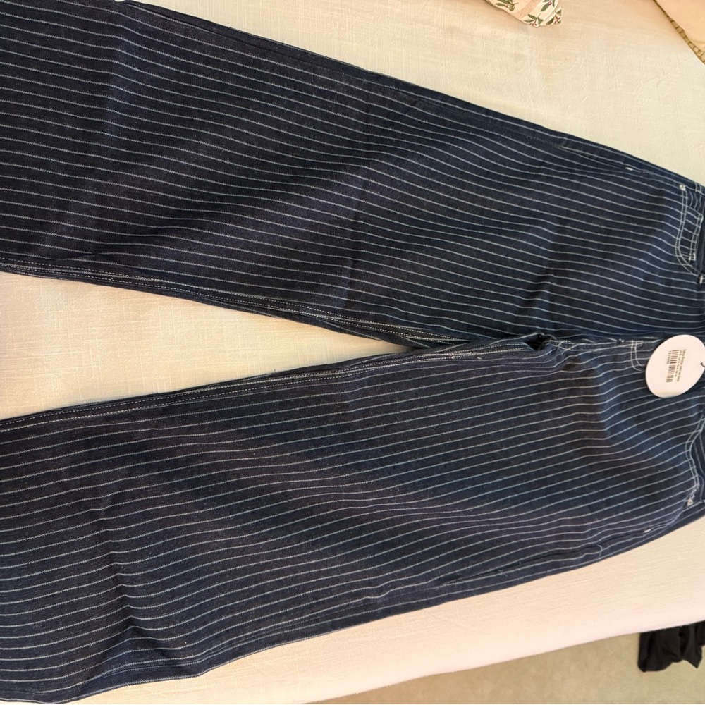 Princess Polly Navy Striped Dark Demin